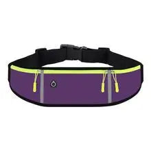 Lightweight Running Waist Bag with 3 Waterproof Pockets – Phone & 350ml Water Bottle Holder, Reflective, 41×11 cm (16.1×4.3 in)