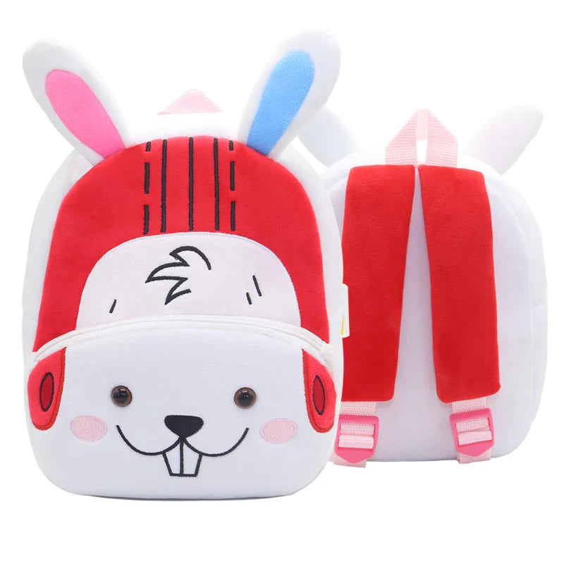 Plush Cartoon Animal Kids Backpack – Toddler & Preschool School Bag Ages 2–6