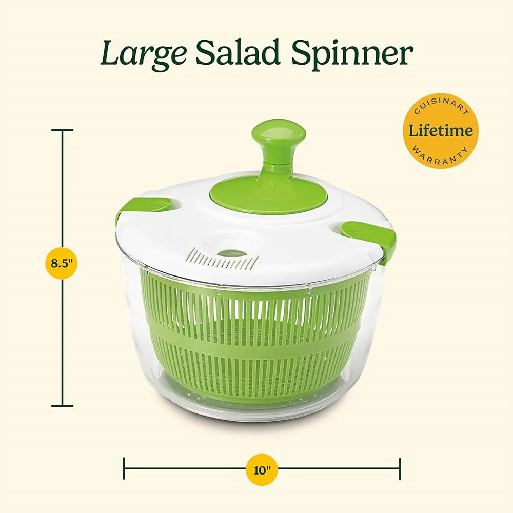 5L (1.3 gal) Salad Spinner & Vegetable Washer Dryer – Multi‑Use Bowl Colander for Lettuce & Greens