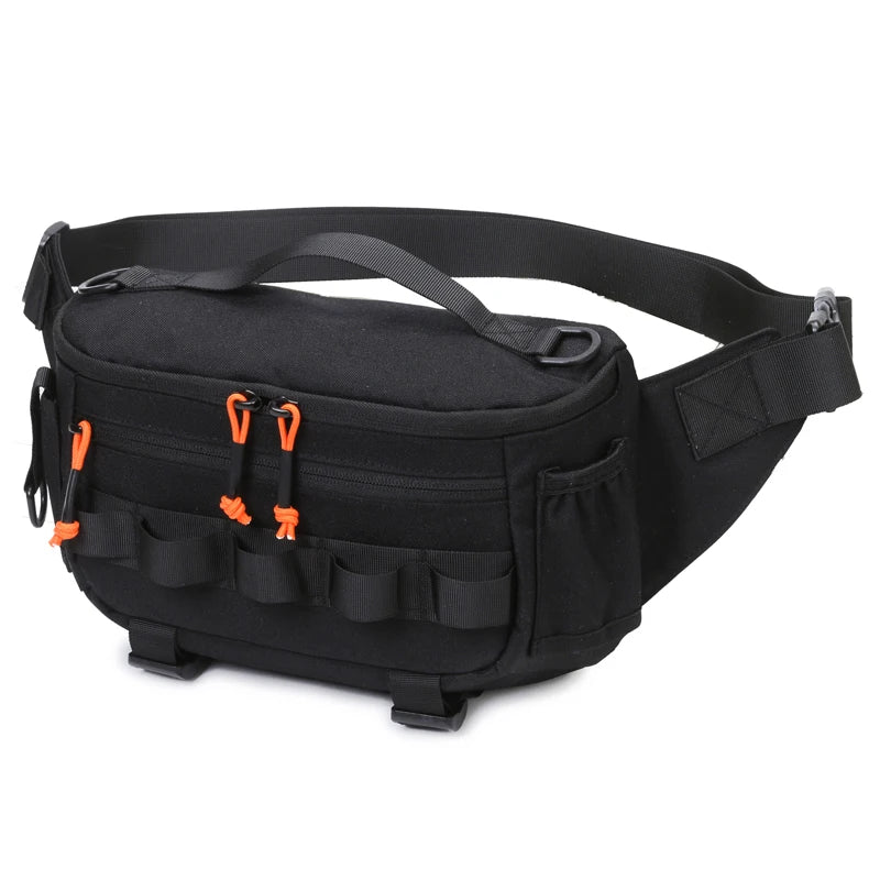 Tactical Waterproof Chest Waist Bag - Fishing & Outdoor Molle Crossbody Pack 30 x 11 x 20 cm (11.8 x 4.3 x 7.9 in)
