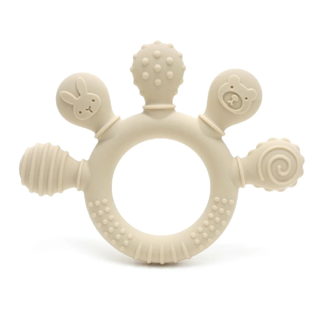 Silicone Baby Teether 0-12 Months Chew Beads Sensory Gum Relief Ring