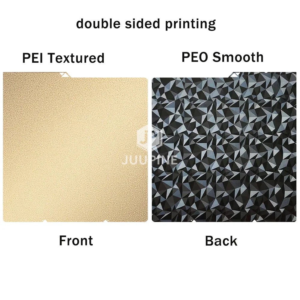 264 x 276 mm (10.4 x 10.9 in) Double-Sided PEI Spring Steel 3D Printer Build Plate – Textured Removable Heatbed