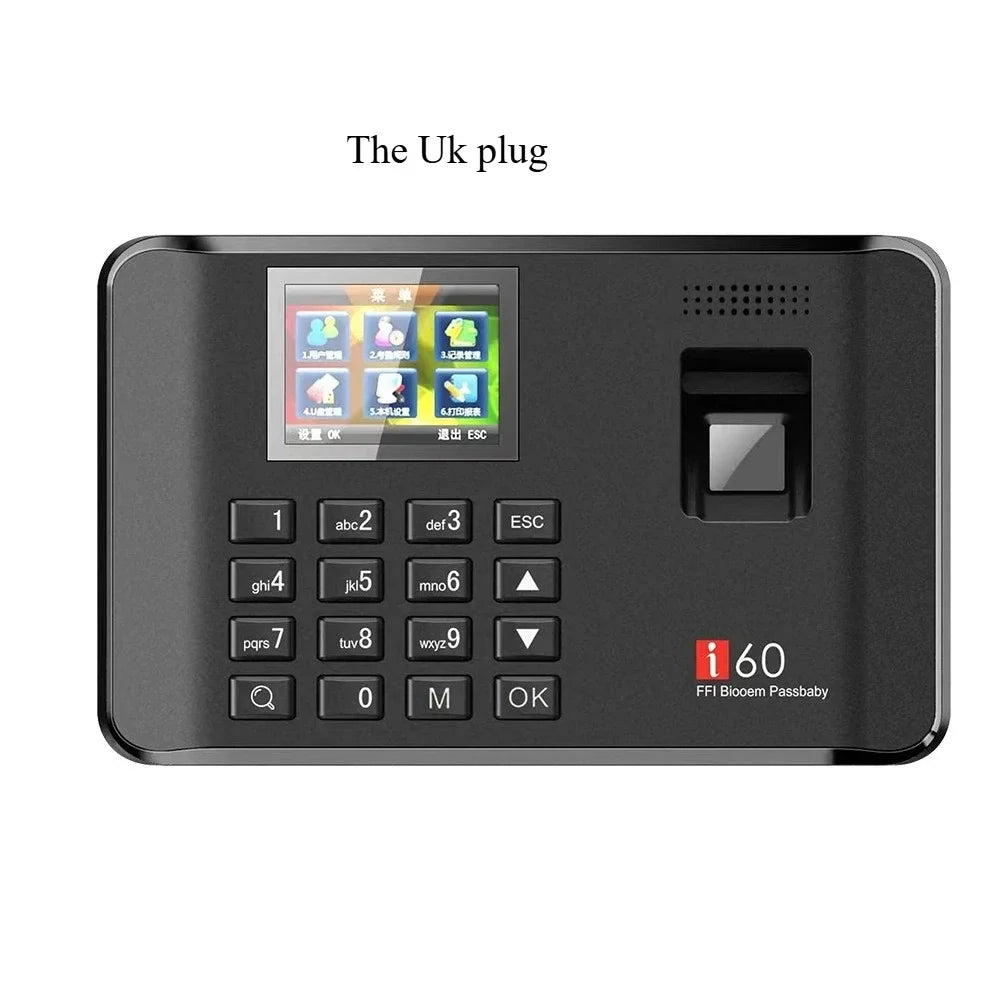 Biometric Fingerprint Time Attendance Machine - Multi-Function Employee Clock In/Out System for Office & HR