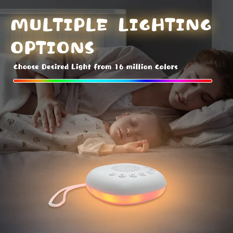 White Noise Sound Machine for Baby 20 Soothing Sounds Portable Rechargeable Sleep Machine with Volume Control and Timer