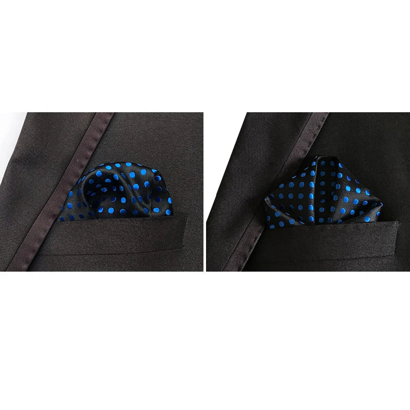 41 Colors 25 x 25 cm (9.8 x 9.8 in) Men's Pocket Square Handkerchief - Paisley, Dot & Stripe Wedding Hanky