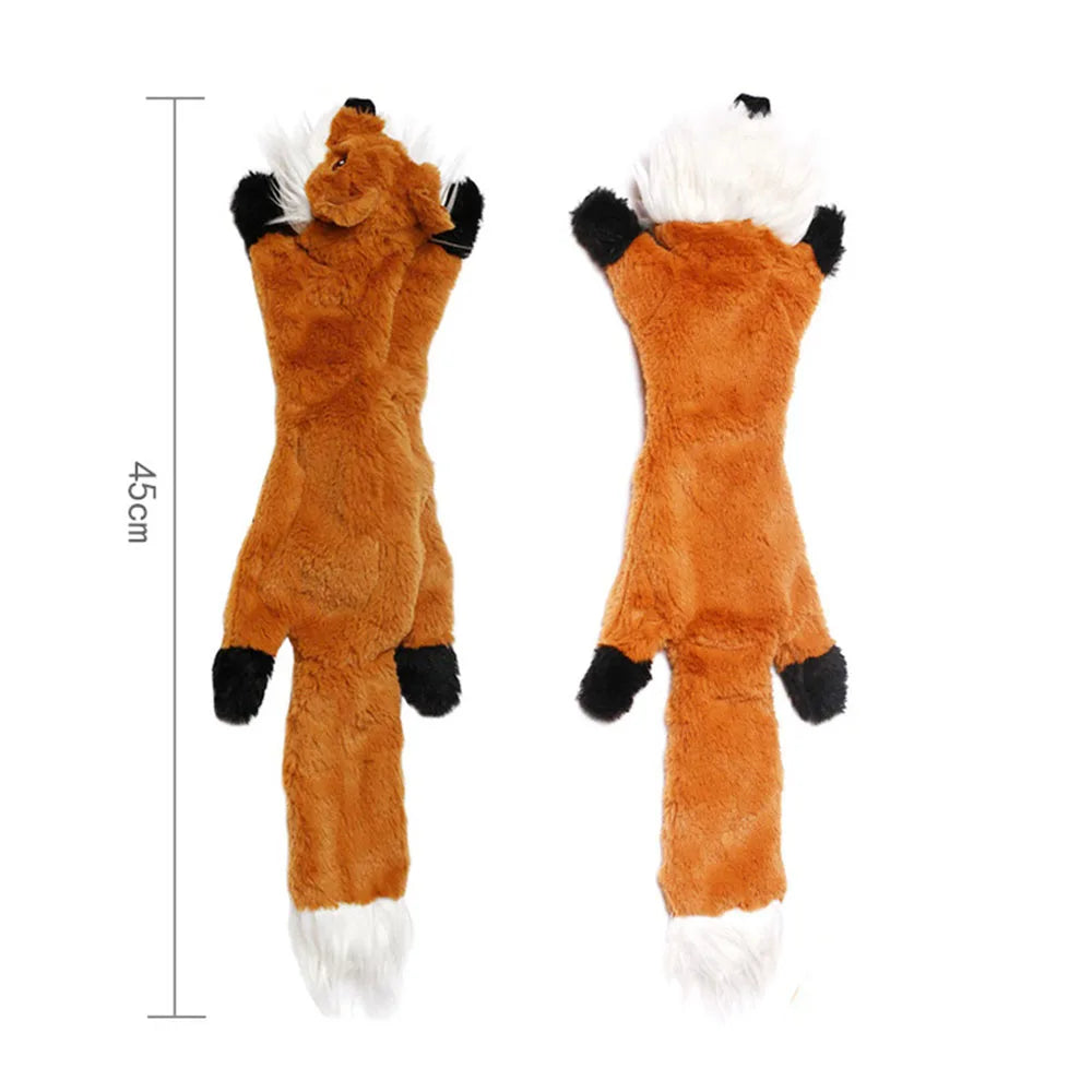 Stuffing-Free Squeaky Plush Dog Toy – Durable Crinkle Chew Toy, Simulated Animal