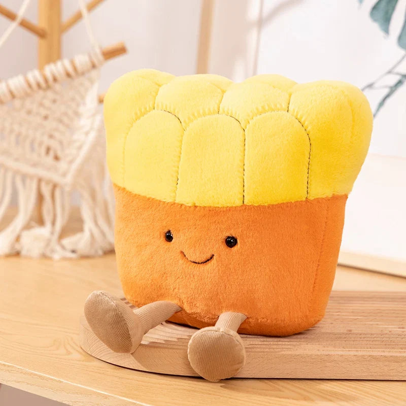 Cartoon Egg and Toast Plush Pillow Breakfast Stuffed Doll Cute Food Plush Gift