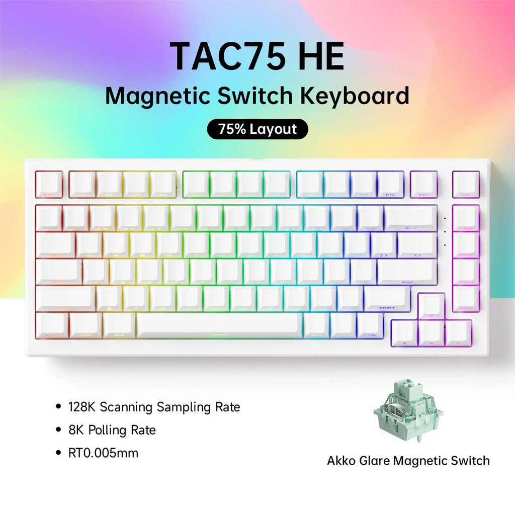 75% Magnetic-Switch Mechanical Gaming Keyboard, 83-Key Hot-Swap Wired - 8K Polling, 0.005mm Rapid Trigger, ARGB