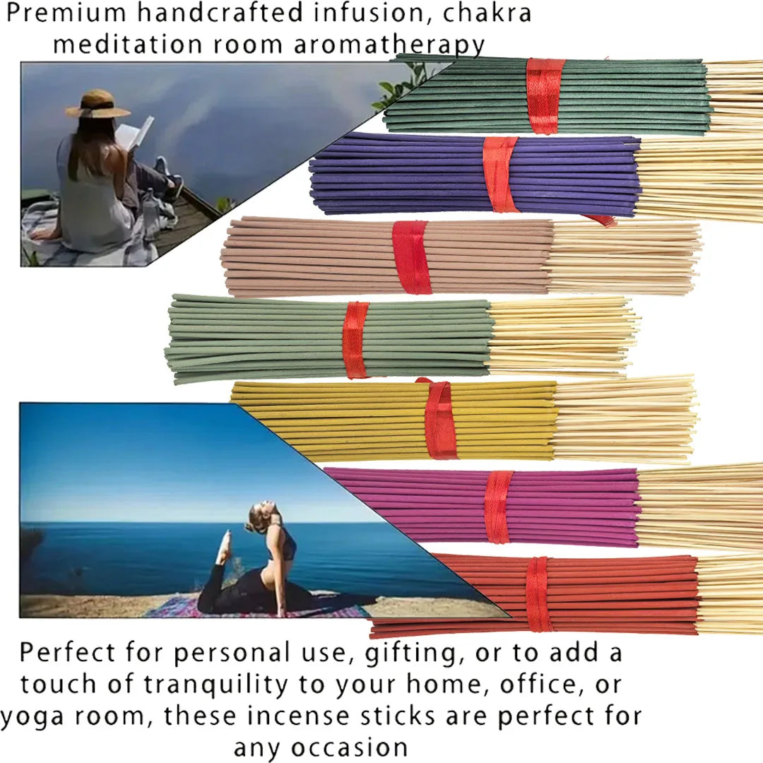 14-Set (280) Incense Sticks – Lavender, Milky, Jasmine, Rose, Sandalwood, White Sage & Dragon's Blood – Long-Lasting Aromatherapy for Home, Office, Yoga & Meditation