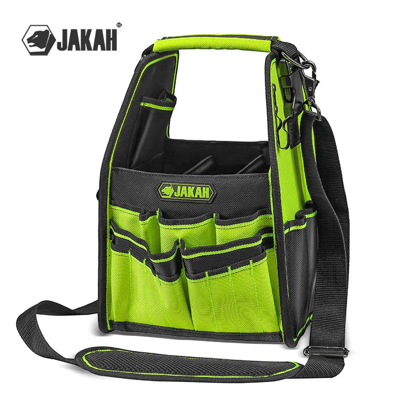 Open-Top Tool Tote Bag with Adjustable Straps and Waterproof Base – Heavy-Duty Tool Organizer
