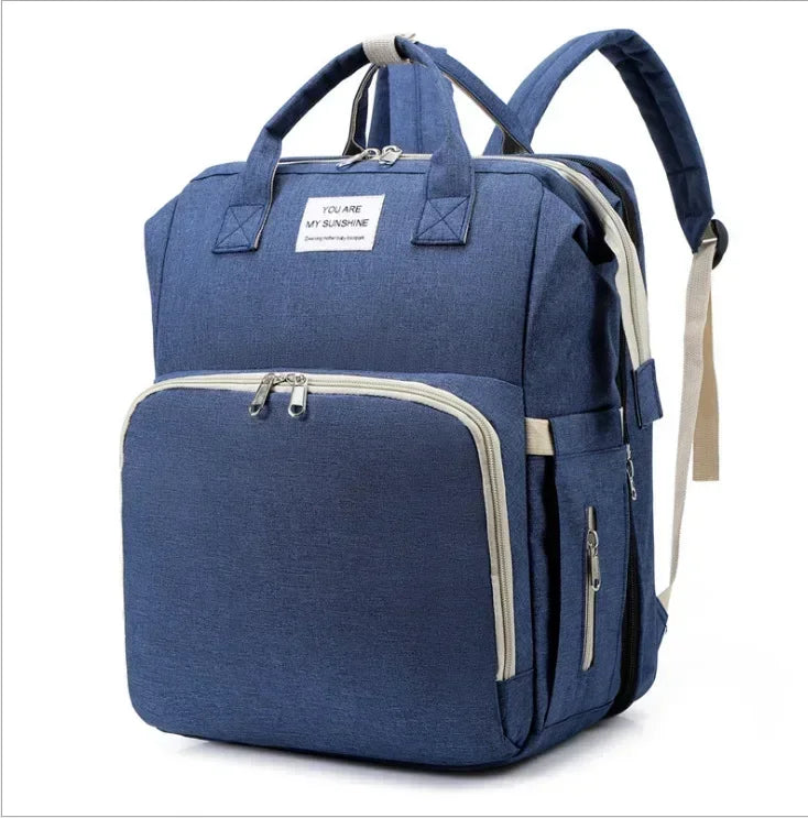 Large Capacity Mommy Diaper Bag Backpack with Changing Mat, 36–55L Baby Nursing & Nappy Organizer