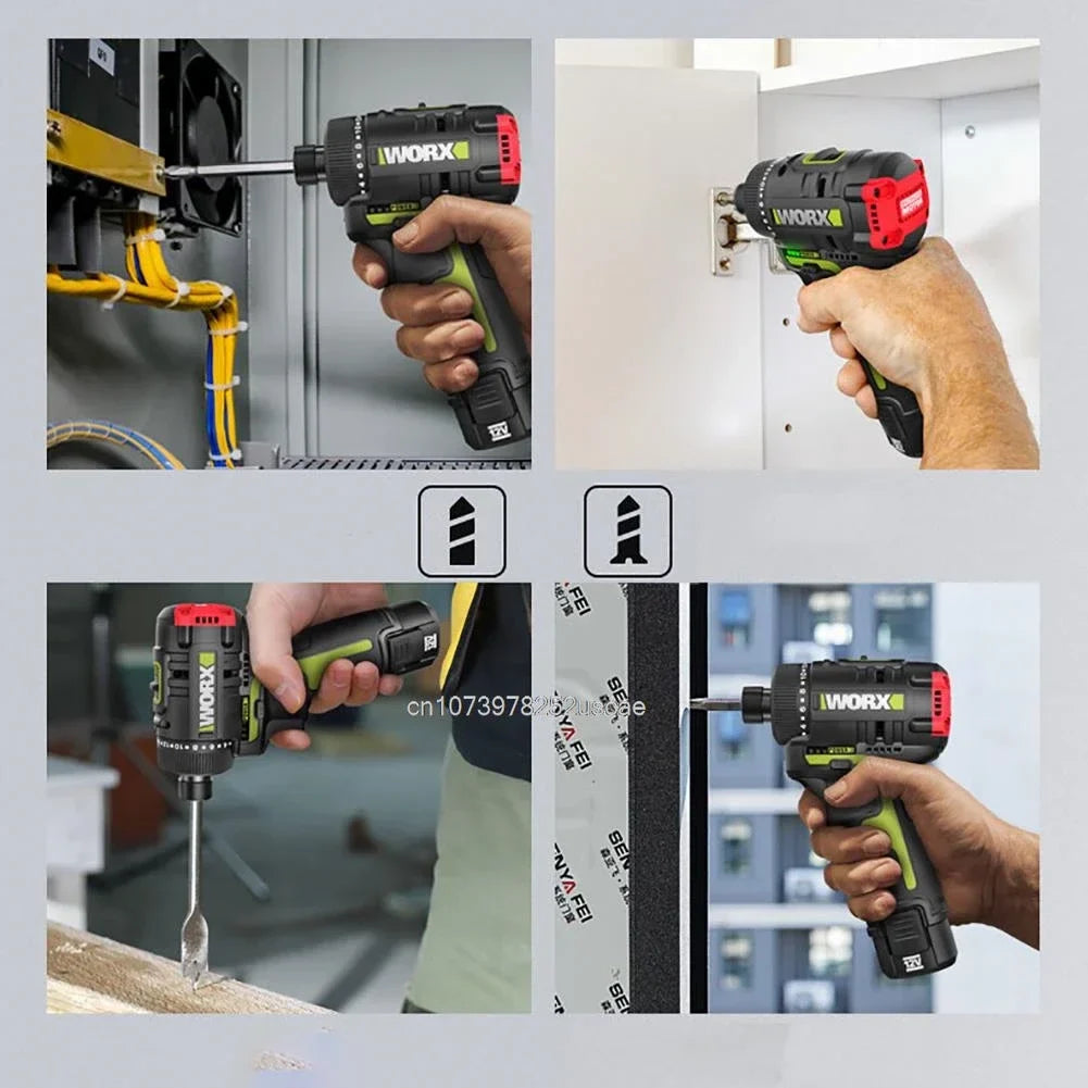 12V Cordless Brushless Screwdriver – Dual Speed 0–500/1800 RPM, 40 N·m (29.5 ft·lb) Torque, 1/4" Hex Chuck, 2.0Ah Battery Kit