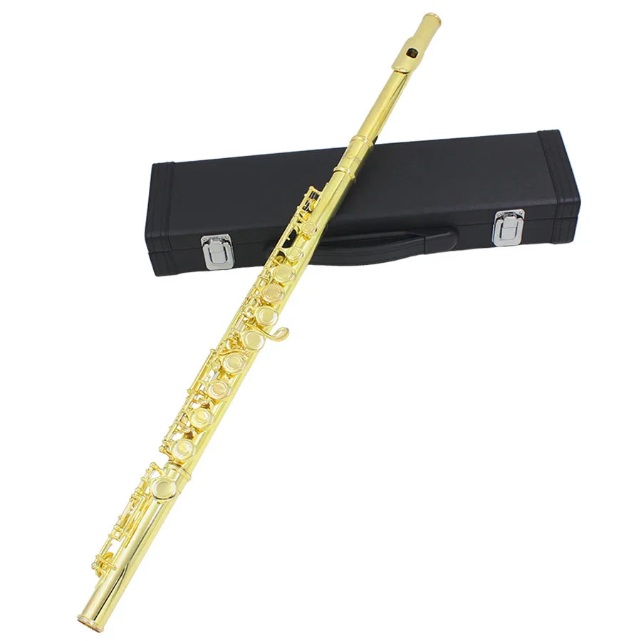 16-Key Closed-Hole C Flute with E Key - Silver-Plated Cupronickel Transverse Concert Flute