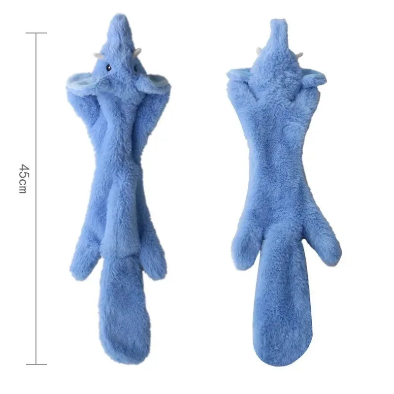 No-Stuffing Squeaky Dog Toy - Durable Simulated Animal Plush with Crinkle and Chew-Resistant Design