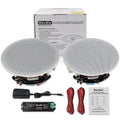 2-Pack 6.5-Inch (16.5 cm) Bluetooth In-Ceiling Speakers 300W Flush Mount Recessed Home Audio for Kitchen Bedroom Bathroom