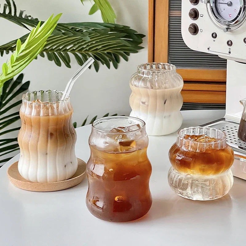 Aesthetic Glass Tumbler 865ml (29.2oz) — Iced Coffee, Latte, Water & Cocktail Cup