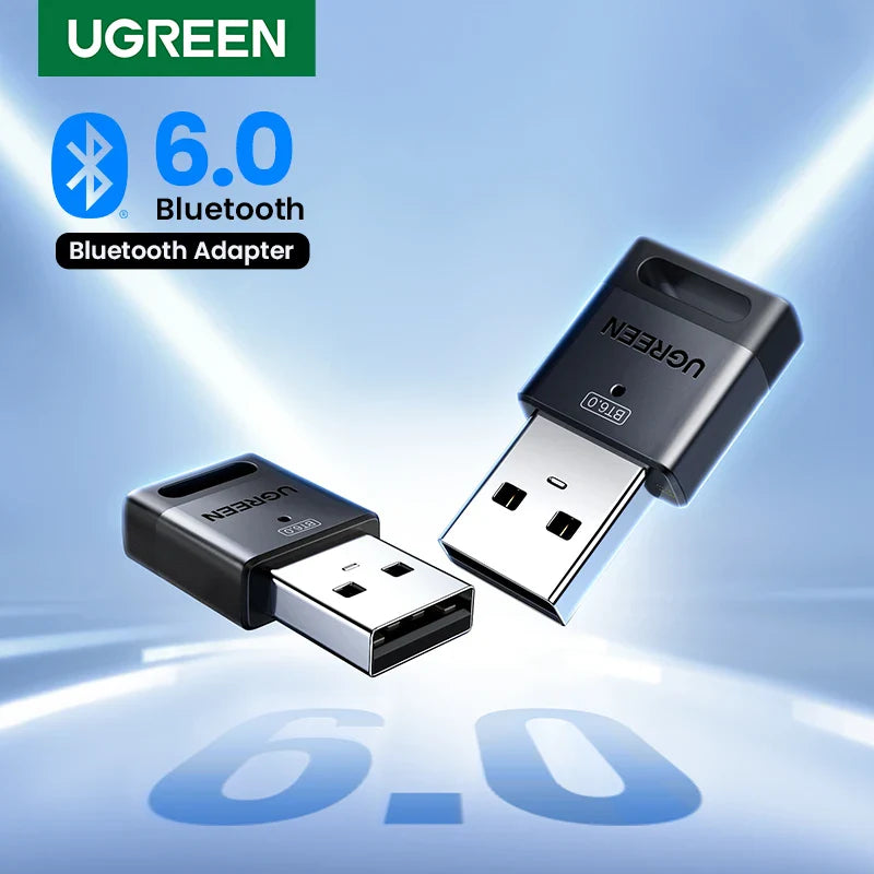 USB Bluetooth 6.0 Adapter Dongle for PC Windows 11/10/8.1 - Receiver & Transmitter for Keyboard & Mouse