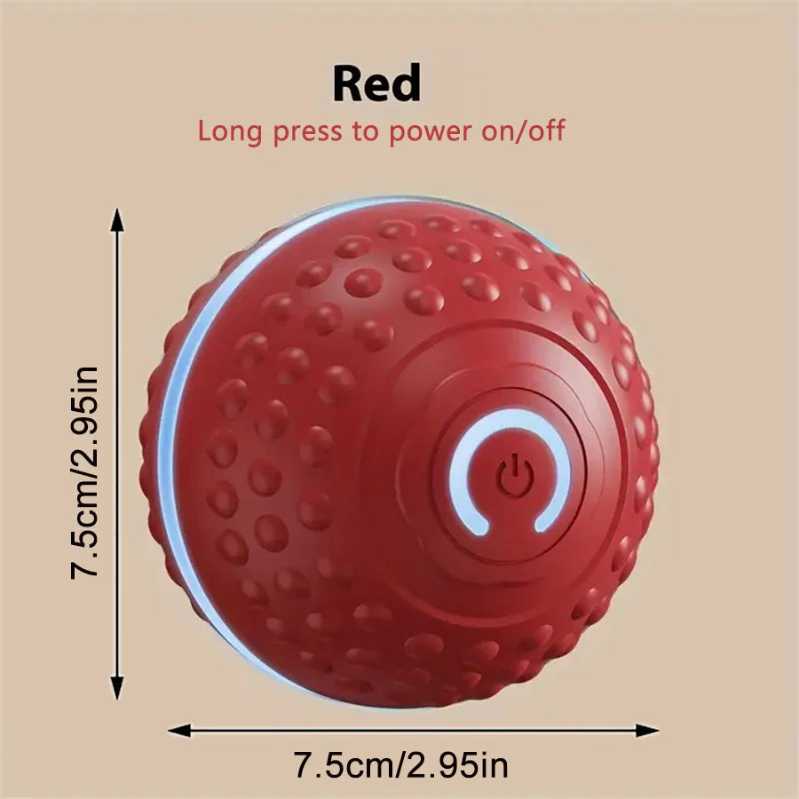 Automatic Interactive Dog Toy Ball USB Rechargeable Rolling Bouncing Chew Toy for Puppies to Large Dogs — Sizes 5.2 cm / 6.7 cm (2.05 in / 2.64 in)