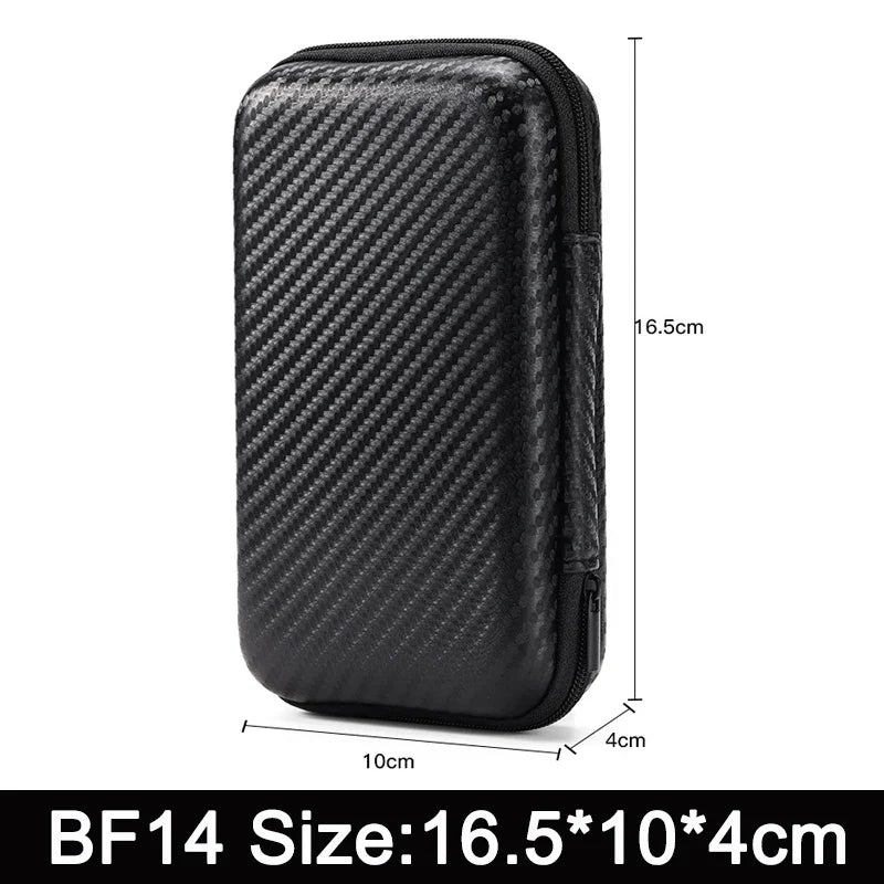 EVA Hard-Shell Earphone Case — Mini Portable Zipper Pouch & Cable Organizer for USB, Chargers, Memory Cards