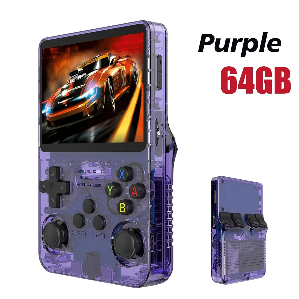 128GB Open-Source Linux Handheld Game Console 3.5-inch IPS Screen Orange - Portable Retro Pocket Player