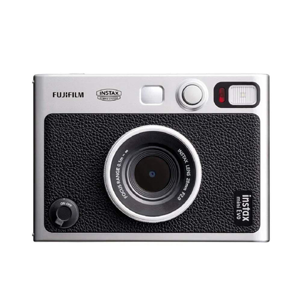 Retro Instant Film Camera Black/Brown Bare Metal – Compatible with 3-Inch (76 mm) Instant Film