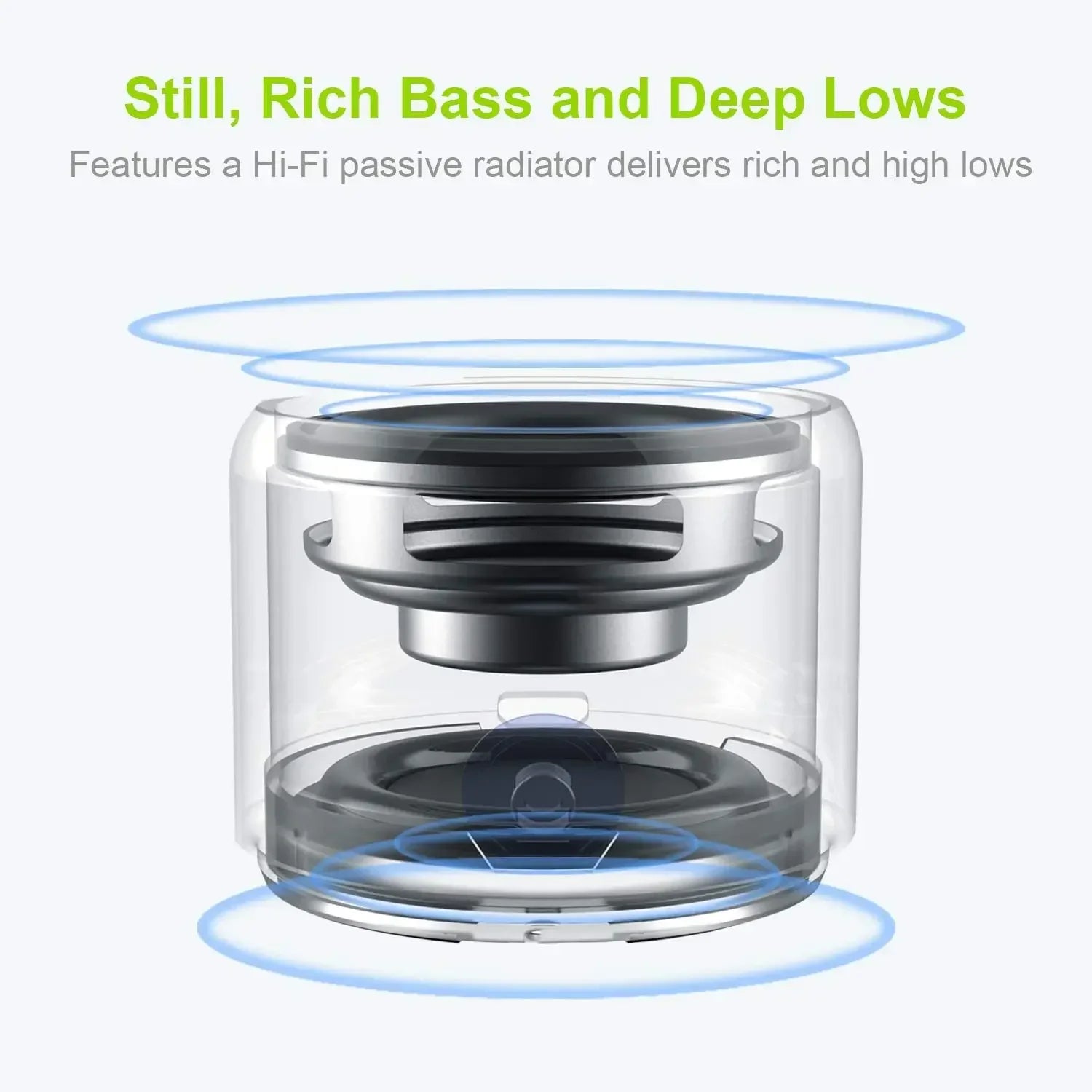 Mini Bluetooth Speaker IPX7 Waterproof, Extra Bass Portable Speaker with Metal Body and Travel Case