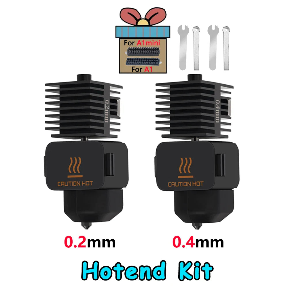 Replaceable Nozzle Hotend Kit for Desktop FDM 3D Printers — 0.2/0.4/0.6/0.8 mm (0.008/0.016/0.024/0.031 in)