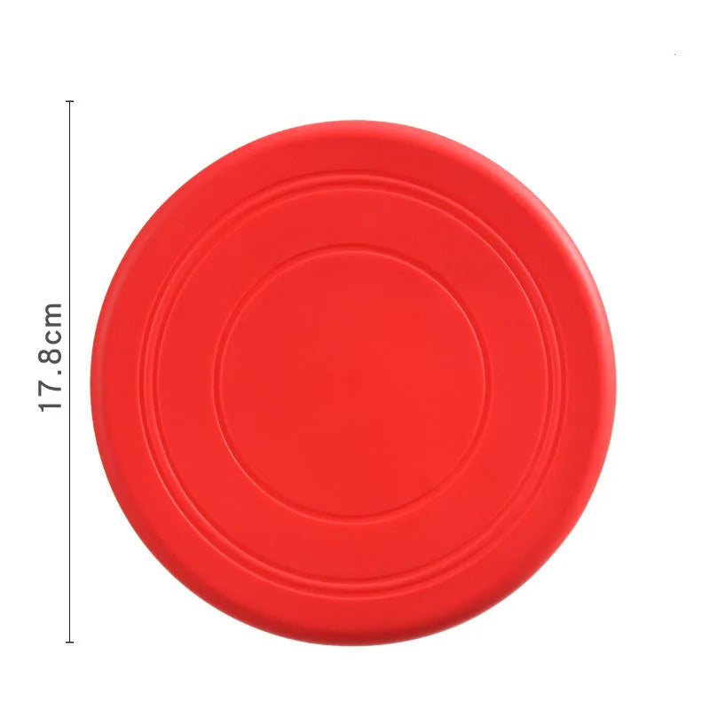 7-Color Silicone Flying Disc Dog & Cat Toy – 7" (17.8 cm) Chew-Resistant Interactive Toy for Puppy Training & Fetch