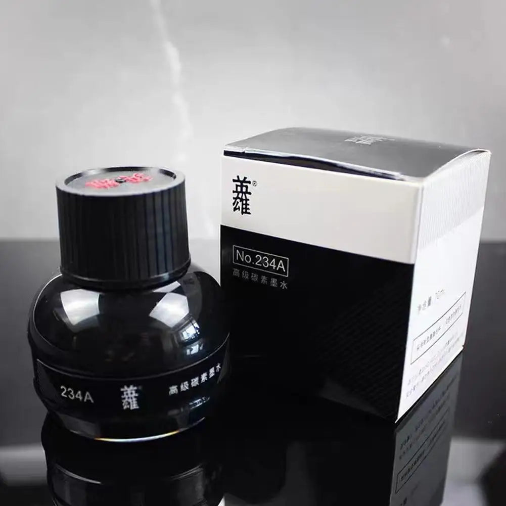 Fountain Pen Ink Bottle 70ml (2.37 fl oz) Black Refill for Calligraphy & Writing