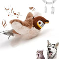 Simulated Chirping Bird Plush Pet Toy — Rechargeable Touch-Activated Interactive Toy for Cats & Dogs