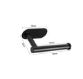 Stainless Steel Adhesive Toilet Paper Holder with Shelf - No-Drill Wall Mount Towel & Paper Towel Rack (Black or Silver)
