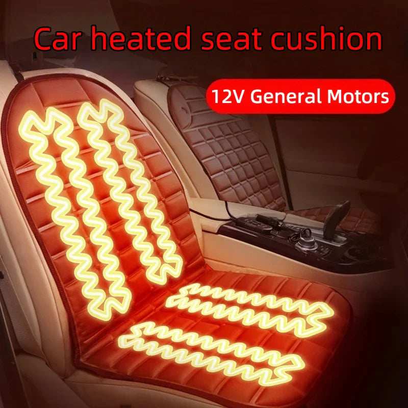 12V Heated Car Seat Cushion Quick-Heating Universal Fit 94 x 46.5 cm (37 x 18.3 in)