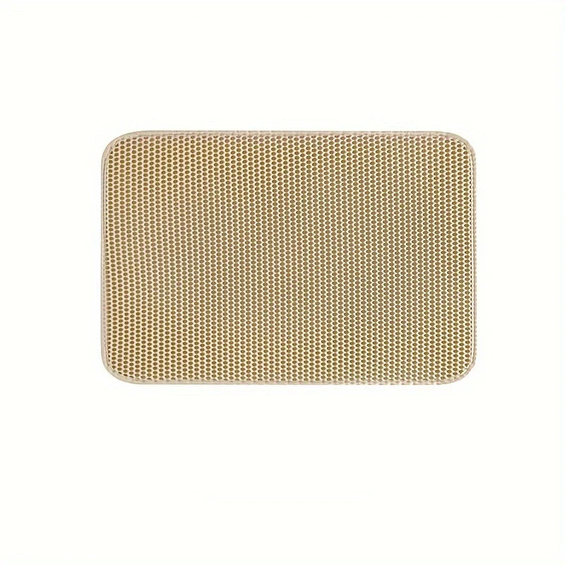 Large Cat Litter Mat – Honeycomb Double-Layer Waterproof EVA Mat for Litter Scatter Control & Easy Cleaning