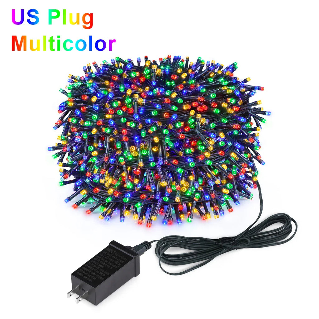 24V Outdoor LED Fairy String Lights – 10m/20m/30m/50m/100m (33ft/66ft/98ft/164ft/328ft) Warm White/White/Multicolor, IP65 Waterproof, 8 Modes
