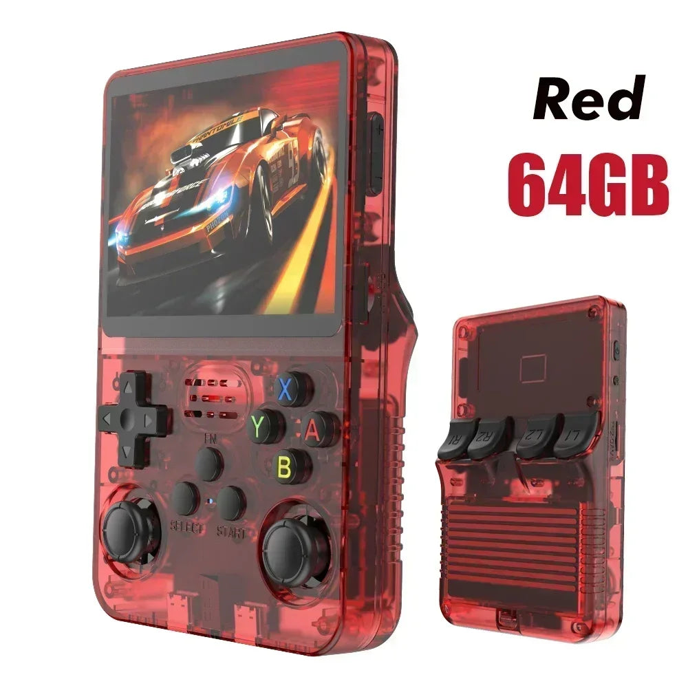 Retro Handheld Game Console 3.5" IPS (8.9 cm) 64GB Portable Linux Player, Preloaded 15,000+ Games, USB-C Charging