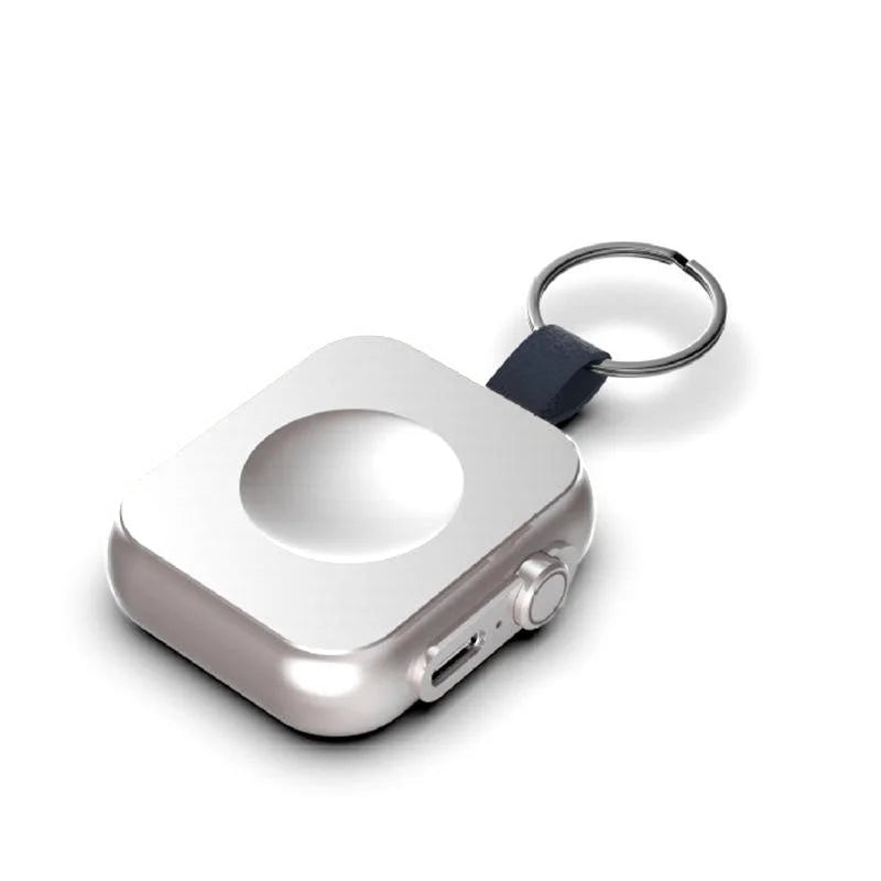 Mini Magnetic Wireless 1200mAh Power Bank for Smartwatches – Portable USB-C Fast Charger with Lightning & Micro USB