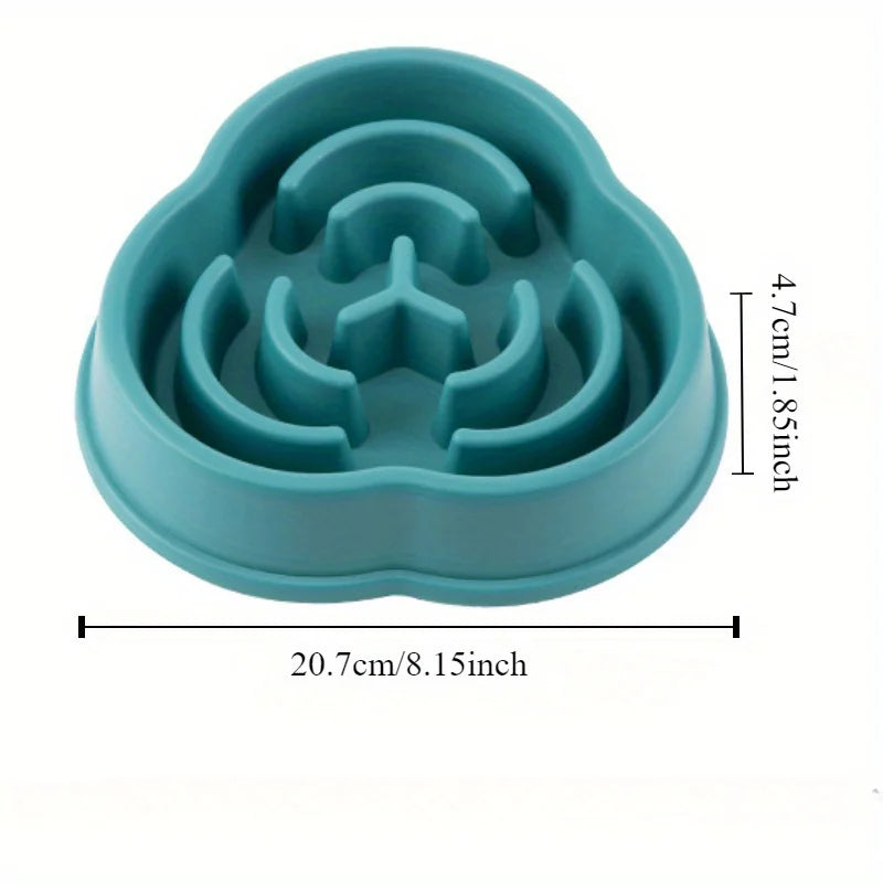Slow Feed Dog Bowl – Anti-Choke Non-Tip Plastic Slow Feeder for Dogs, Anti-Overturn Pet Feeding Bowl