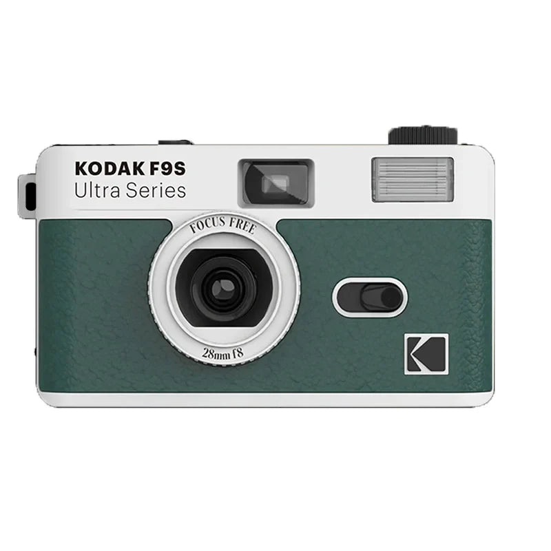 Reusable 35mm Film Camera — Classic Travel Point-and-Shoot with Built-In Flash, Yellow or Night Green