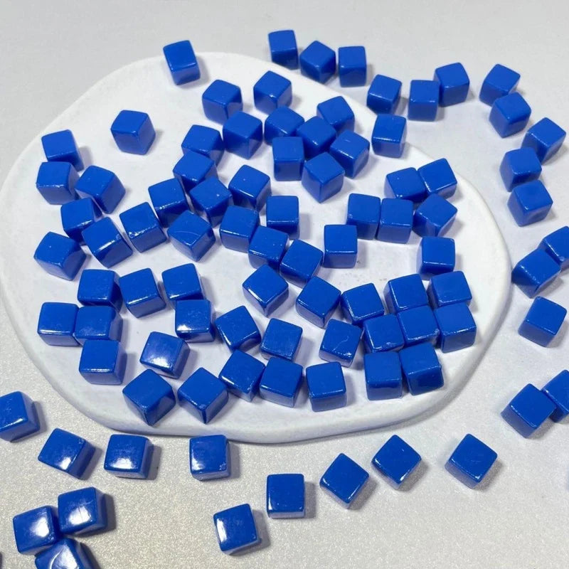 50-Pack 8mm Acrylic Cube Dice (0.31in) – 25 Translucent Colors Clear Game Pieces for Board Games & Crafts