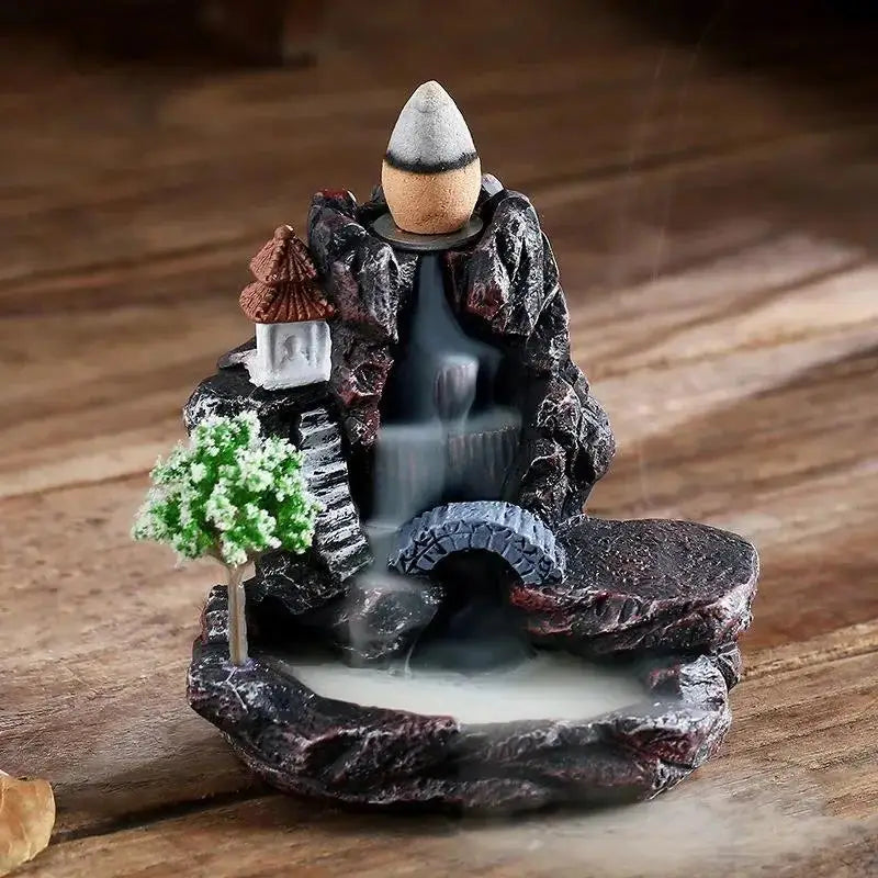 Waterfall Backflow Incense Burner Aromatherapy Incense Holder and Zen Home Censer