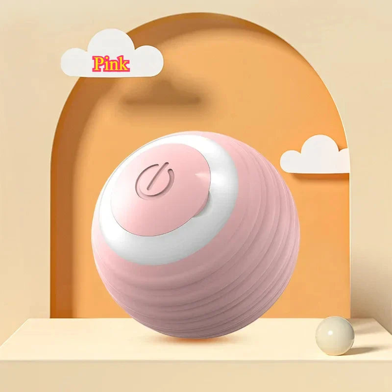 Interactive Rechargeable Rolling Cat Ball with Faux Tail – Automatic Smart Pet Toy for Cats & Small Dogs