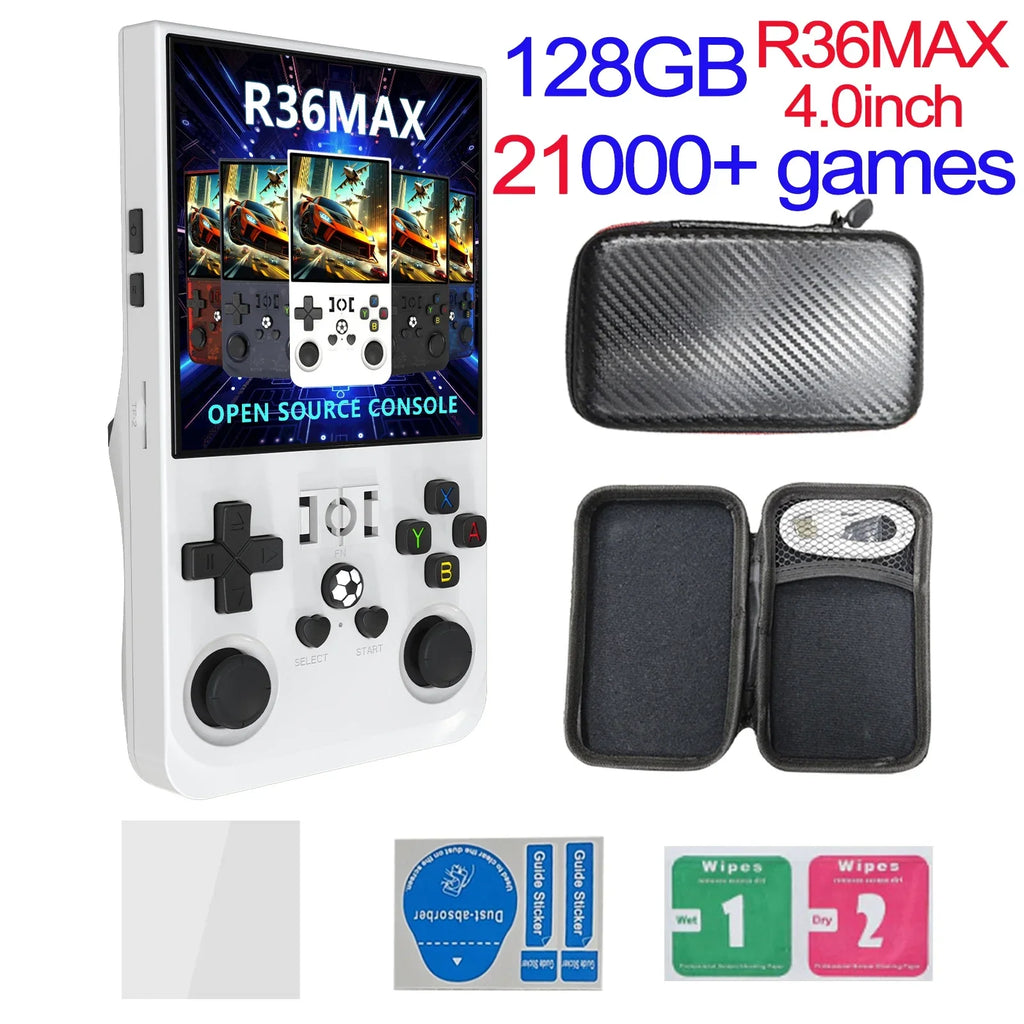 Handheld Retro Game Console 4.0-inch (10.2 cm) IPS 720x720, 64GB/128GB, 22,000 Preloaded Games, Linux, USB-C Charging