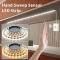Hand Sweep Motion Sensor LED Strip Lights - USB Powered Dimmable Tape, 1m/2m/3m/5m/10m (3.3–32.8 ft) for Kitchen, Closet, Stairs