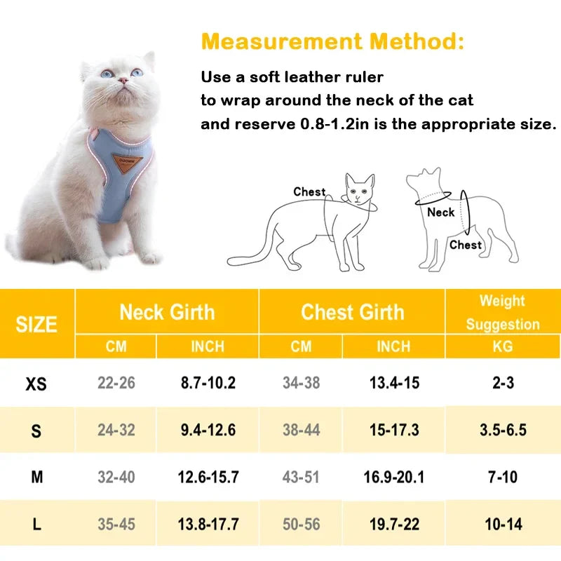 Breathable No-Pull Puppy Harness and Leash Set for Small & Medium Dogs and Cats, Ideal for French Bulldog Chihuahua Poodle