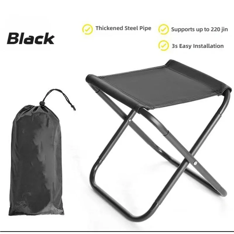 Portable Folding Camping Stool – Ultra-Light Handbag Foldable Chair for Fishing, Hiking & Travel