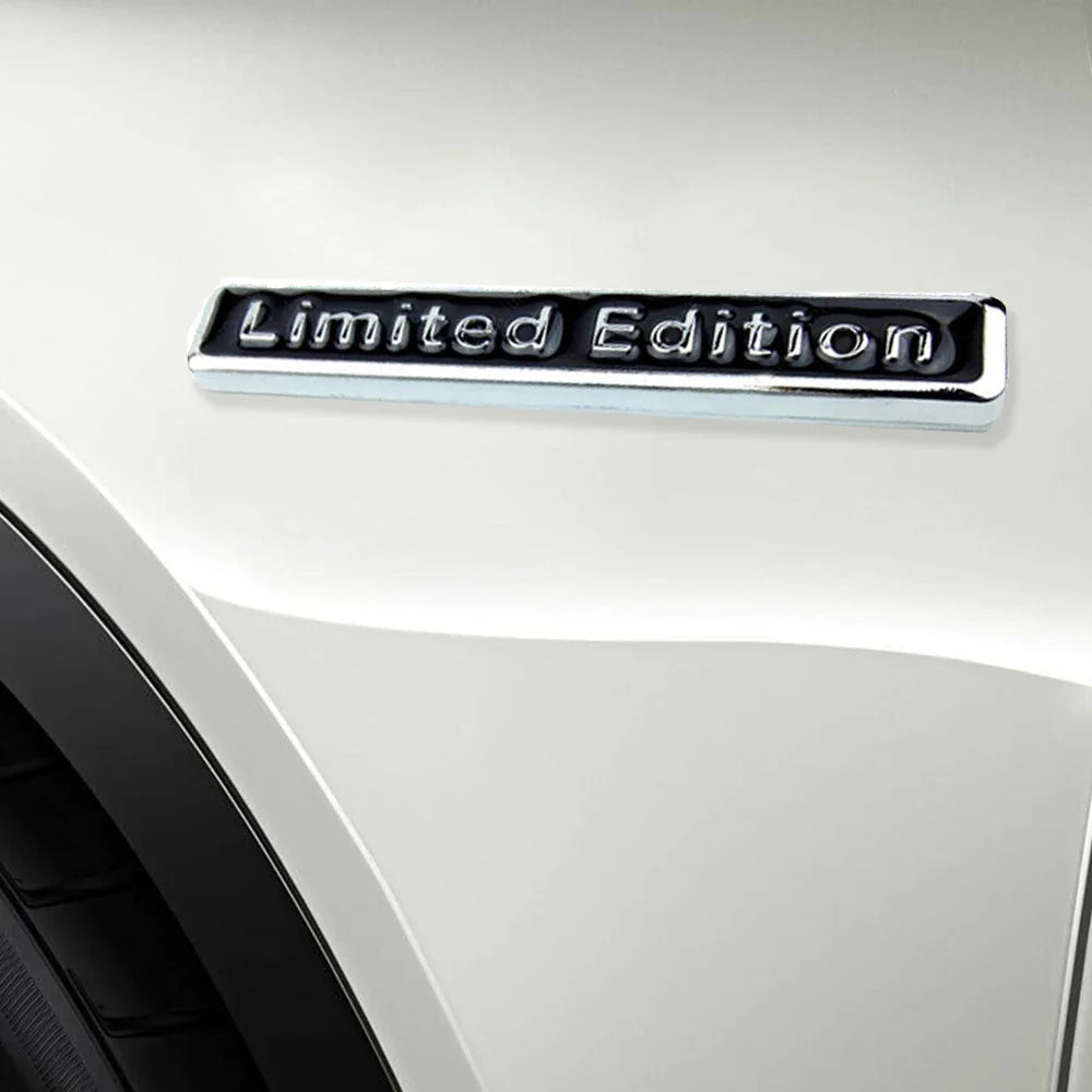 3D Chrome Metal Emblem Badge Limited Edition Car & Motorcycle Sticker 64.7mm x 10mm (2.55 x 0.39 in)