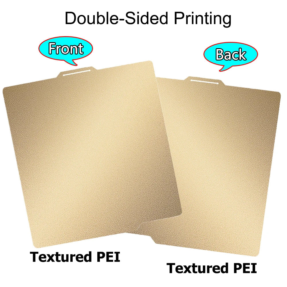 257x257mm (10.12x10.12in) Magnetic Smooth PEI Build Plate — PEO/PET Finishes — Fits X1, X1-Carbon, P1P, P1S, X1E, A1 3D Printers