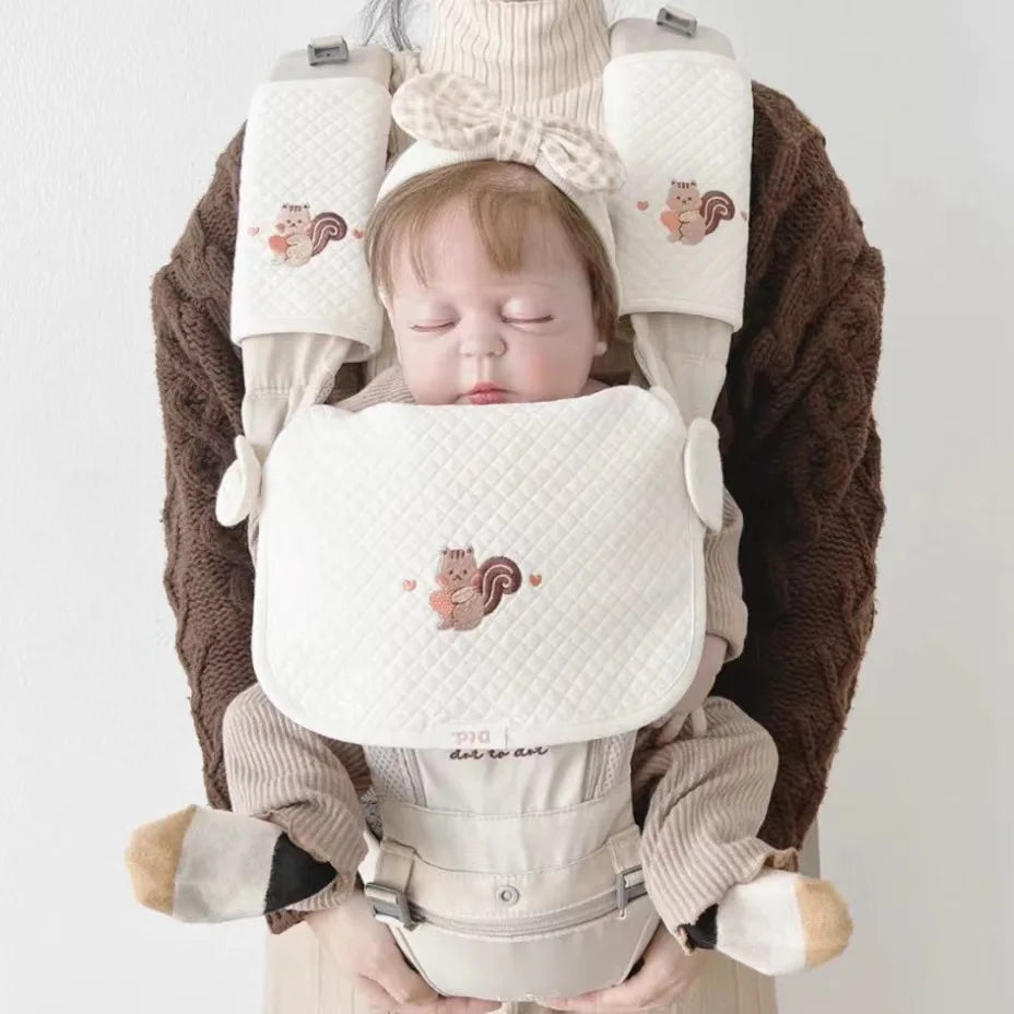 3-Pack Waterproof Muslin Cotton Baby Bibs & Burp Cloths Shoulder Pad Bite Cushion