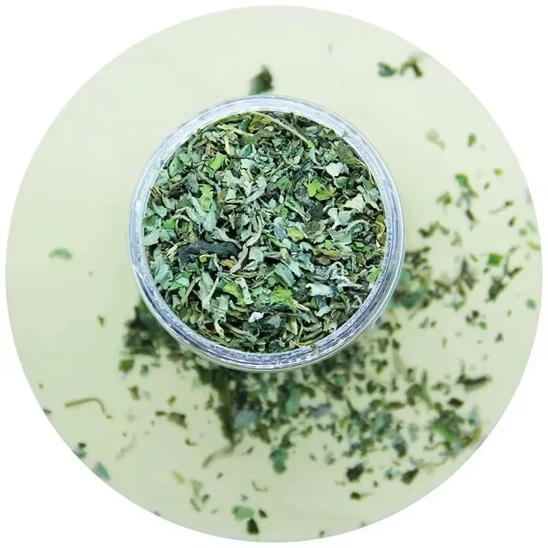 Organic Catnip Powder & Mint Blend for Cats – 100% Natural Catnip Interactive Cat Toy Supplement for Dental Health and Stress Relief