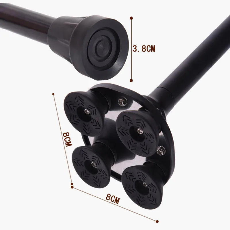 Adjustable Aluminum Walking Cane with LED Light, Non-Slip T-Handle Retractable Senior Walking Stick 28–37 in (72–94 cm)